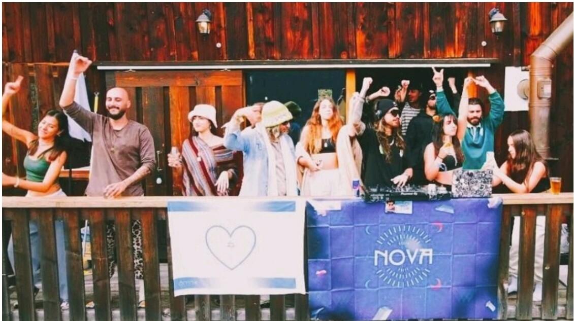 Nova survivors gathering on a wooden balcony